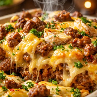 Image of Brie and Sausage Breakfast Casserole