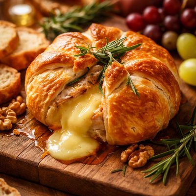 Image of Brie or Camembert in Puff Pastry
