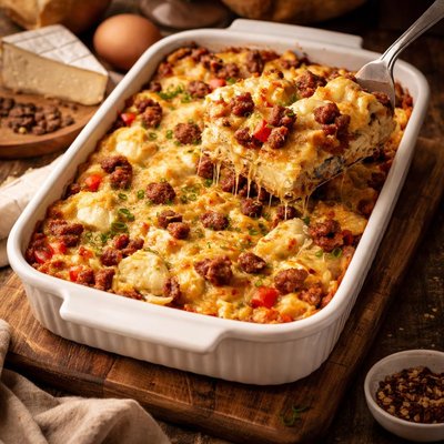 Image of Brie Sausage Breakfast Casserole Treasure Trove 11