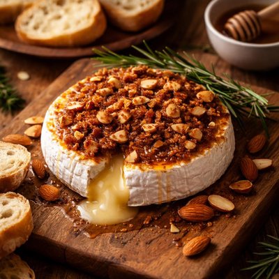 Image of Brie with Brown Sugar and Almonds