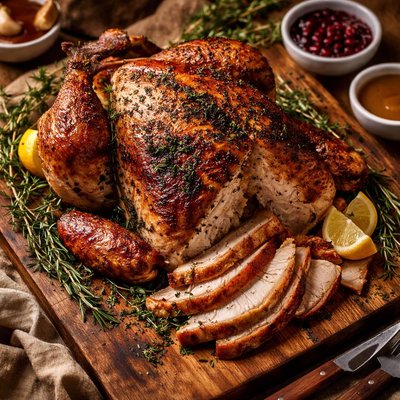 Image of Brined Herb Grilled Turkey