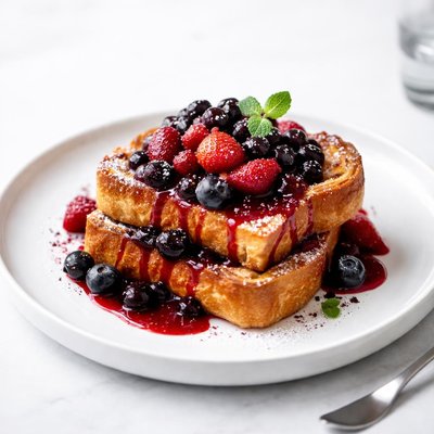 Image of Brioche French Toast with Fresh Berry Compote