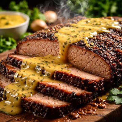 Image of Brisket with Sweet Mustard Sauce