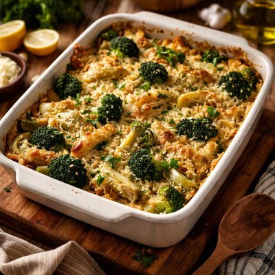 Image of Broccoli and Artichoke Casserole