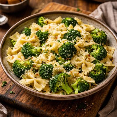 Image of Broccoli and Bow Tie Pasta