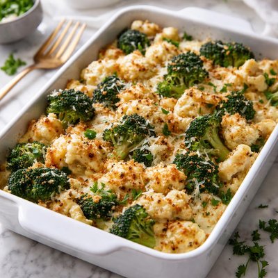 Image of Broccoli and Cauliflower Casserole