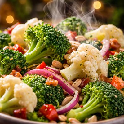 Image of Broccoli and Cauliflower Salad