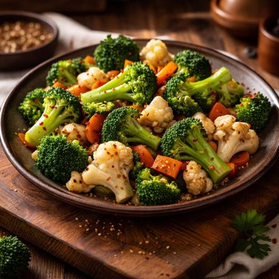 Image of Broccoli and Cauliflower Stir Fry
