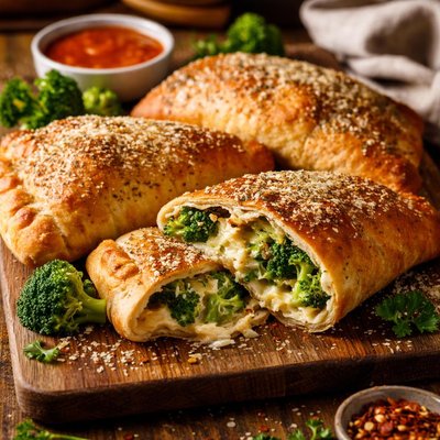Image of Broccoli and Cheese Calzones