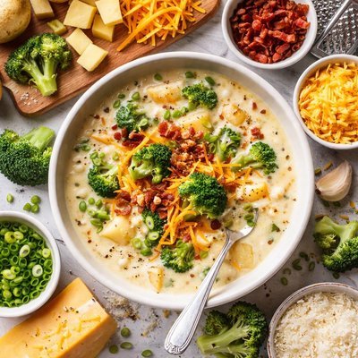 Image of Broccoli and Cheese Potato Soup
