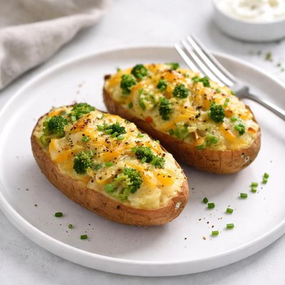 Image of Broccoli and Cheese Twice Baked Potatoes