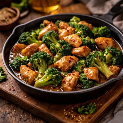 Image of Broccoli and Chicken in Piquant Sauce