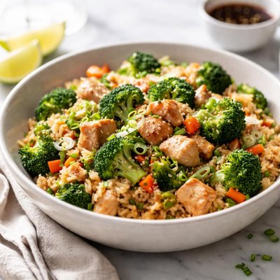 Image of Broccoli and Chicken Stir Fried Rice