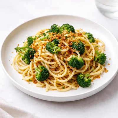 Image of Broccoli and Garlic Breadcrumb Spaghetti