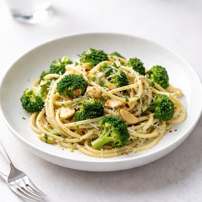 Image of Broccoli and Garlic Pasta
