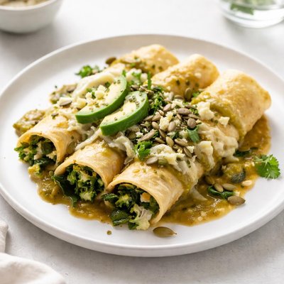 Image of Broccoli and Spinach Enchiladas