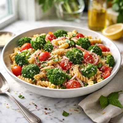 Image of Broccoli and Tomato Pasta Salad