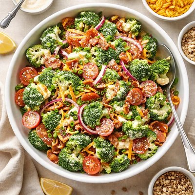 Image of Broccoli Bacon and Cheese Salad