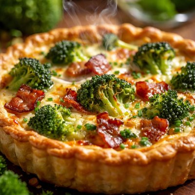 Image of Broccoli Bacon Quiche for 2