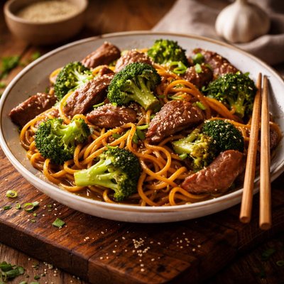 Image of Broccoli Beef Lo Mein