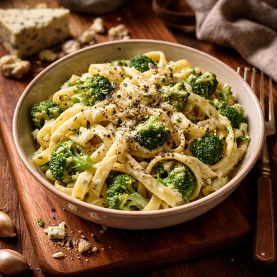 Image of Broccoli Blue Cheese Fettuccine