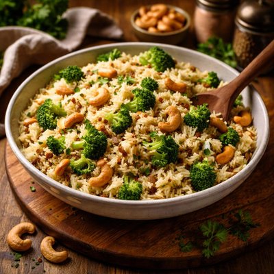 Image of Broccoli Cashew Rice Pilaf