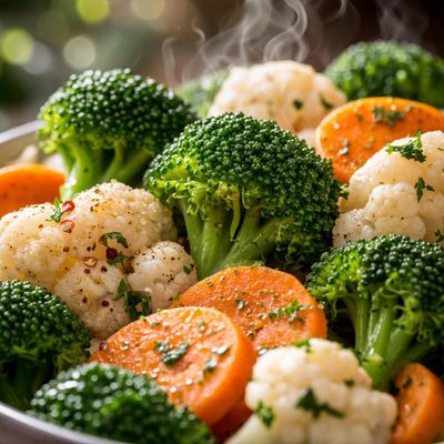 Image of Broccoli Cauliflower and Carrot Salad
