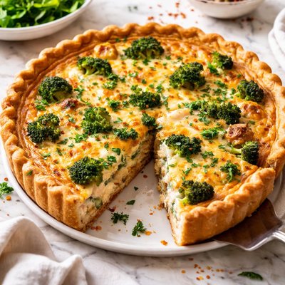 Image of Broccoli Cheese Chicken Quiche
