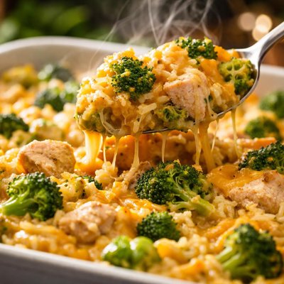Image of Broccoli Cheese Rice Casserole with Chicken