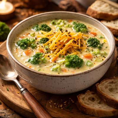 Image of Broccoli Cheese Soup 20 Minute Fast and Low Fat