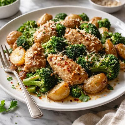 Image of Broccoli Chicken Potato Parmesan