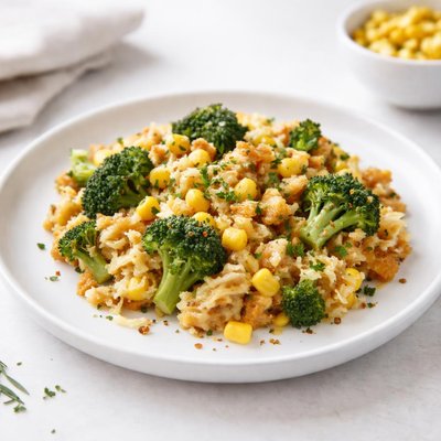 Image of Broccoli Corn Stuffing Casserole
