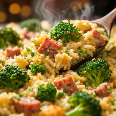 Image of Broccoli Ham and Rice Casserole