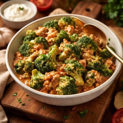 Image of Broccoli in a Sour Cream Tomato Dressing