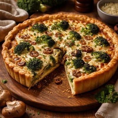 Image of Broccoli Mushroom Quiche
