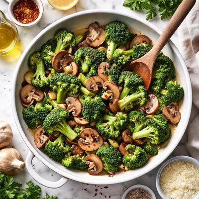 Image of Broccoli Mushroom Saute
