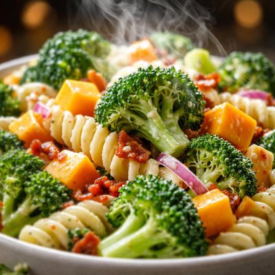 Image of Broccoli Pasta Cheddar Salad