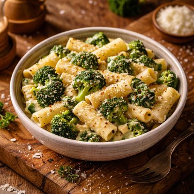 Image of Broccoli Pasta with Creamy Garlic Dressing