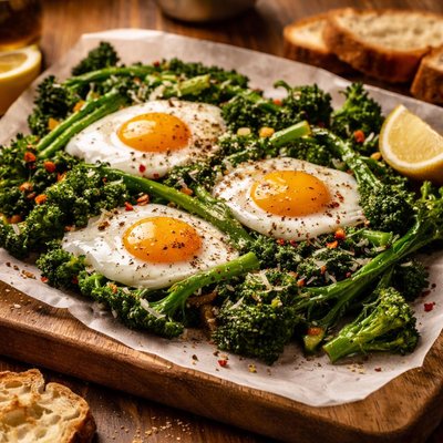 Image of Broccoli Rabe with Eggs