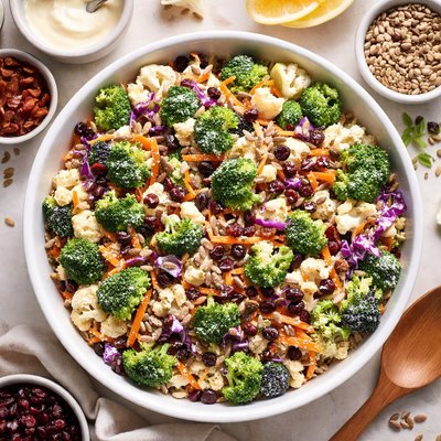 Image of Broccoli Raisin Cauliflower Salad