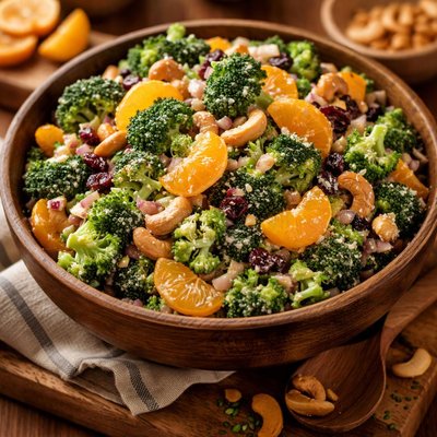 Image of Broccoli Salad with Mandarin Oranges and Cashews