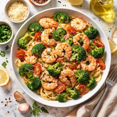 Image of Broccoli Shrimp Pasta Toss