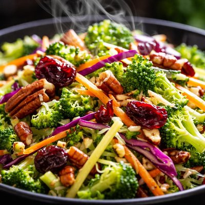 Image of Broccoli Slaw with Cranberries and Pecans