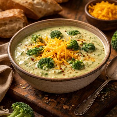 Image of Broccoli Soup with Cheddar Cheese