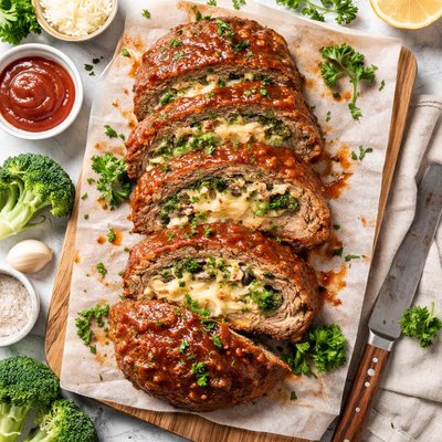 Image of Broccoli Stuffed Meatloaf