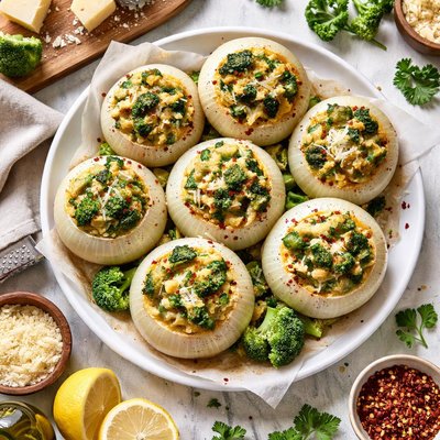 Image of Broccoli Stuffed Onions