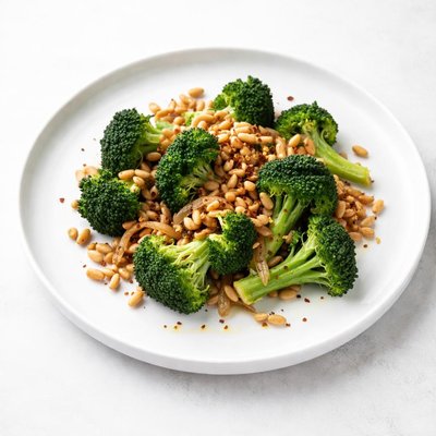 Image of Broccoli with Caramelized Onions Pine Nuts