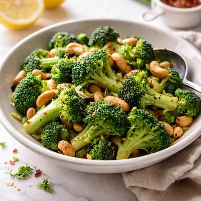Image of Broccoli with Cashews and Garlic Butter