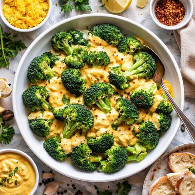 Image of Broccoli with Cheddar Sauce