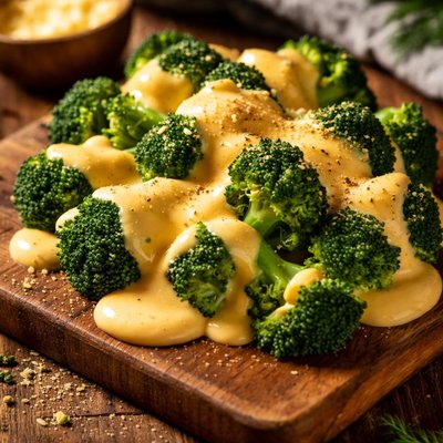 Image of Vegan Broccoli with Cheese Sauce